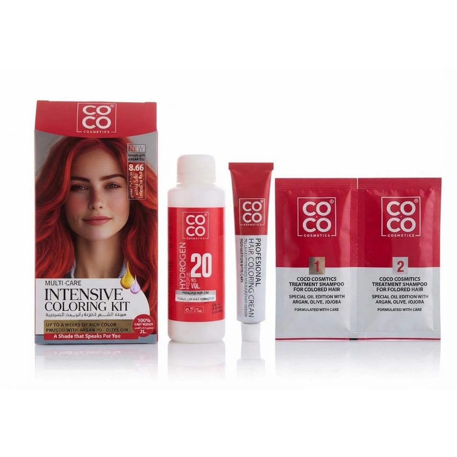 Kit Intense Multi-Care Hair Color – 8.66 Intense Light Red Blonde